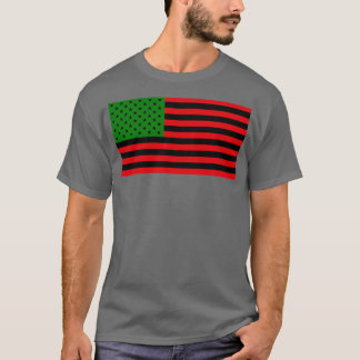 T-shirt Drapeau afro-américain rouge noir vert