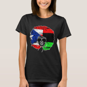 T-shirt Drapeau Afro Latina Boricua Porto Rico