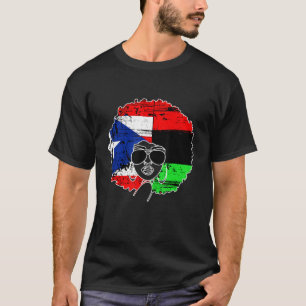 T-shirt Drapeau Afro Latina Boricua Porto Rico