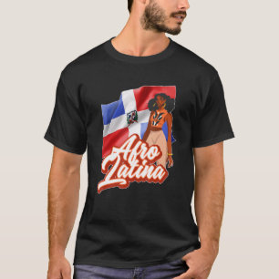 T-shirt Drapeau Afro Latina République Dominicaine