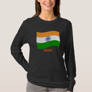 T-shirt Drapeau agité indien Bharat d'Inde