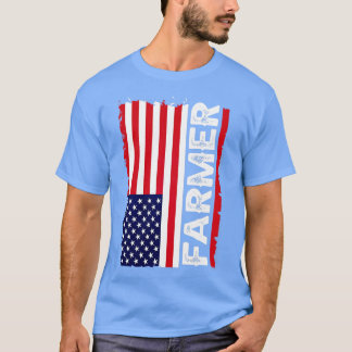 T-shirt Drapeau agricole américain patriotique États-Unis