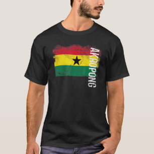 T-shirt Drapeau Akropong Ghana Pour Les Ghanéens Hommes Fe