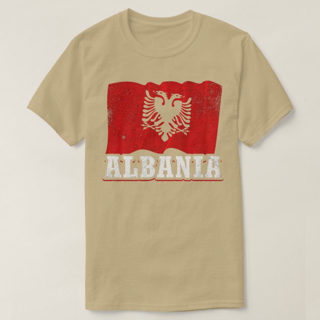 T-shirt Drapeau albanais (Design devant)