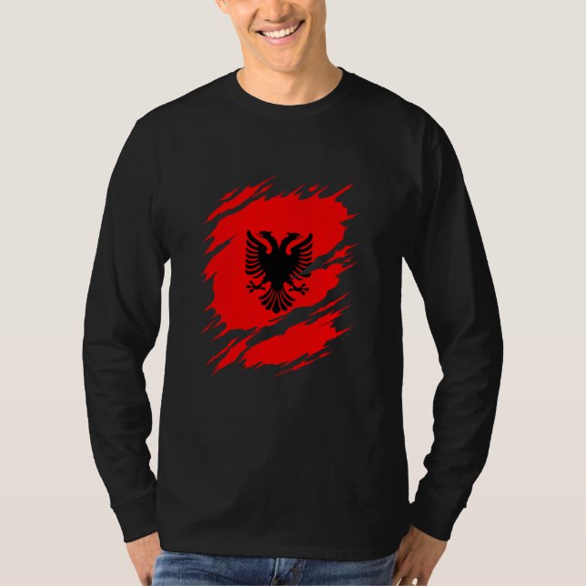 T-shirt Drapeau albanais Albanie (Devant)