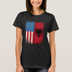 T-shirt Drapeau Albanais-Américains Albanie Flamuri Shqipt