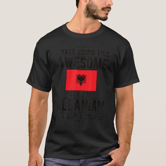T-shirt Drapeau albanais incroyable Racines albanaises Alb (Devant)