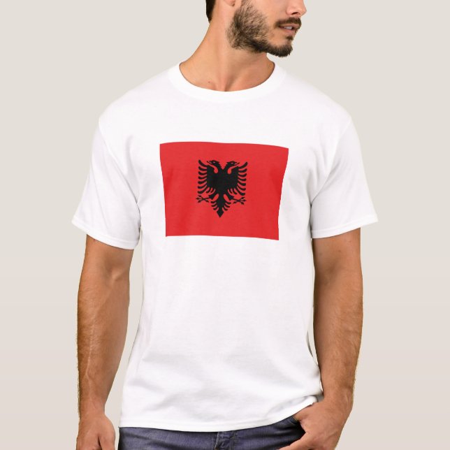 T-shirt Drapeau albanais patriotique (Devant)