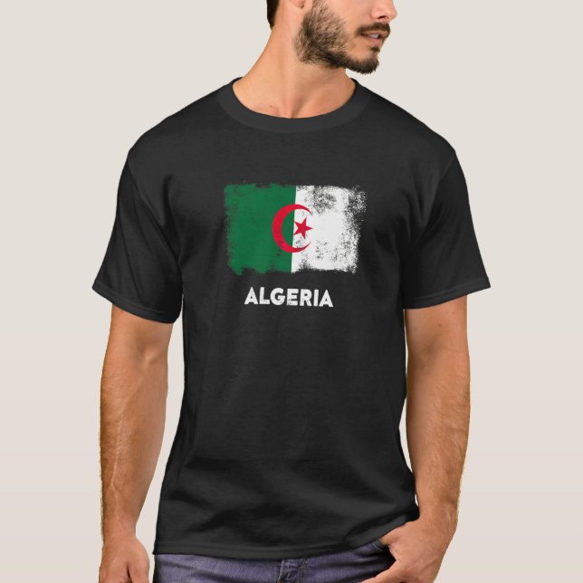 T-shirt Drapeau Algérie   (Devant)