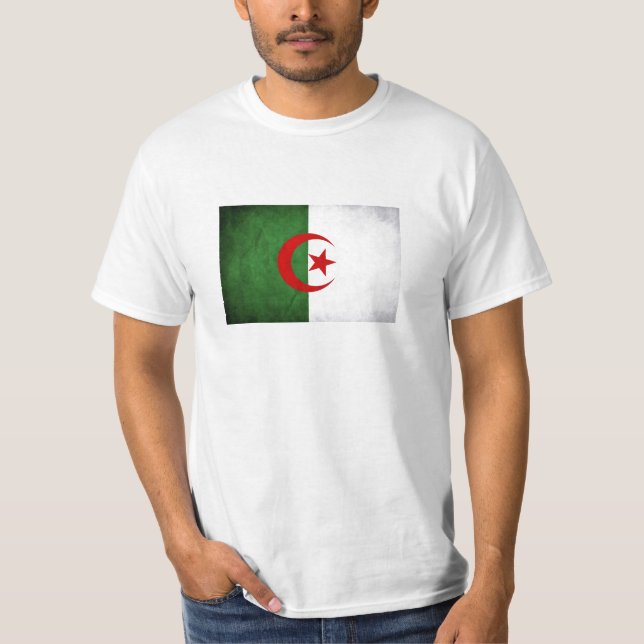 T-shirt Drapeau Algérie Grunge (Devant)