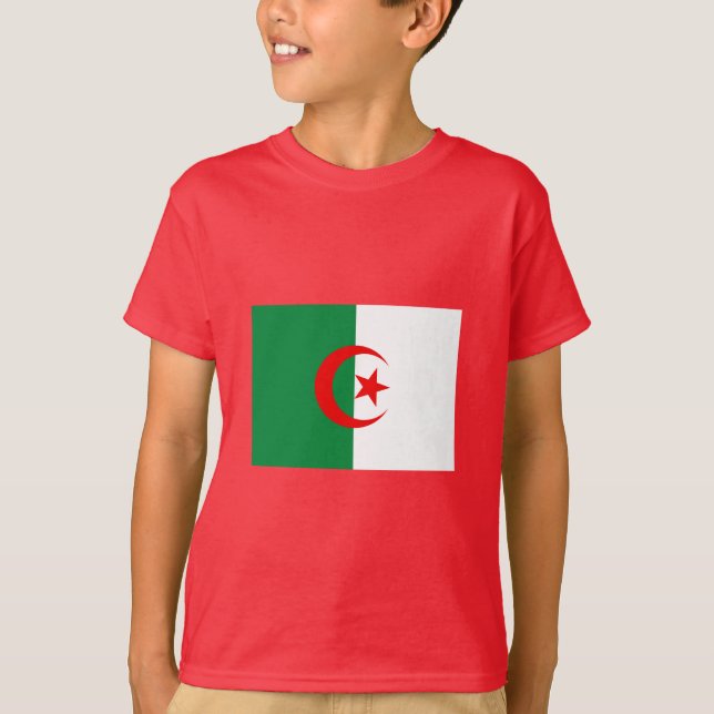 T-shirt drapeau algérien (Devant)