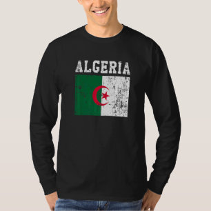 T-shirt Drapeau algérien Vintage rétro