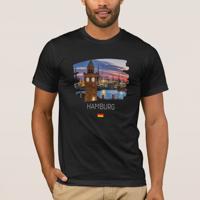T-shirt Drapeau Allemagne de Hambourg (Devant)