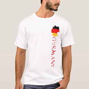 T-shirt Drapeau Allemagne Drapeau allemand Carte d'Allemag