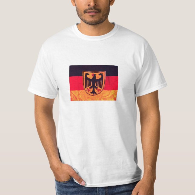 T-shirt Drapeau allemand affligé (Devant)