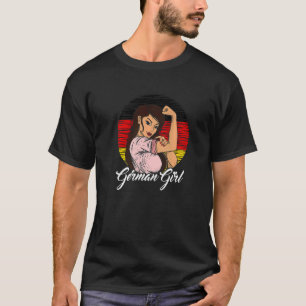 T-shirt Drapeau allemand Allemagne Allemande fille alleman