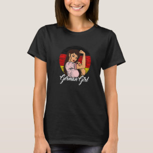 T-shirt Drapeau allemand Allemagne Allemande fille alleman