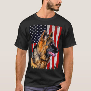 T-shirt Drapeau allemand berger américain berger allemand