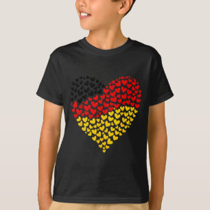T-shirt Drapeau allemand Cœur de pion pour les femmes et l