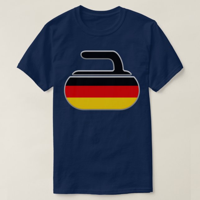 T-shirt Drapeau allemand Curling Allemagne Drapeau origina (Design devant)