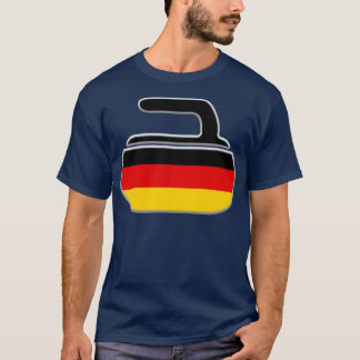 T-shirt Drapeau allemand Curling Allemagne Drapeau origina