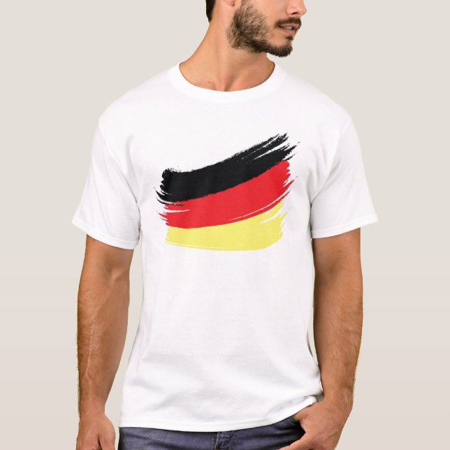 T-shirt Drapeau allemand peint (Devant)