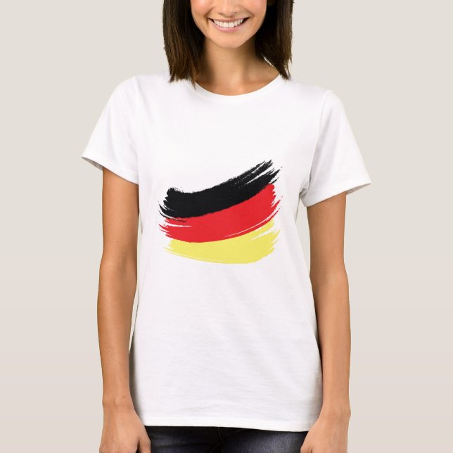 T-shirt Drapeau allemand peint (Devant)