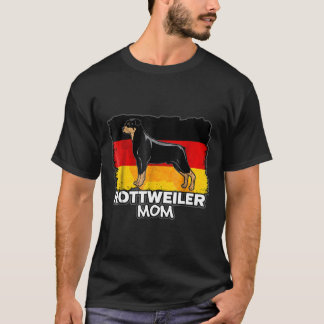 T-shirt Drapeau allemand Rottweiler Mom Chien