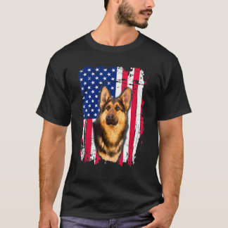 T-shirt Drapeau allemand Shepherd Us 4 juillet