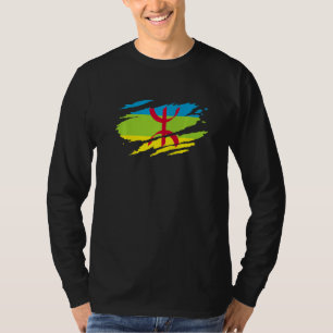 T-shirt Drapeau Amazigh Dans Mon Cœur Fier Drapeau Berbère