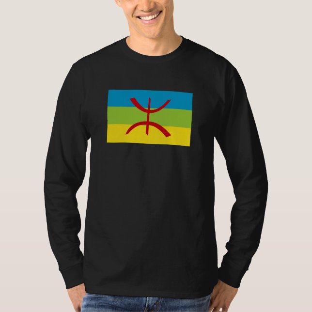 T-shirt Drapeau Amazigh Drapeau Berber Drapeau Kabyles (Devant)