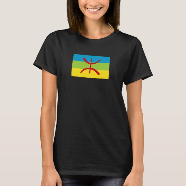 T-shirt Drapeau Amazigh Drapeau Berber Drapeau Kabyles (Devant)