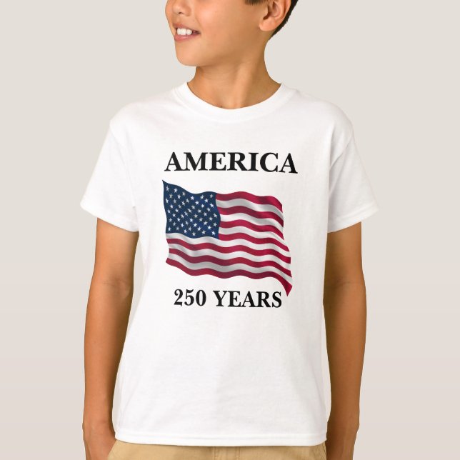 T-shirt Drapeau America 250 Ans Enfant (Devant)