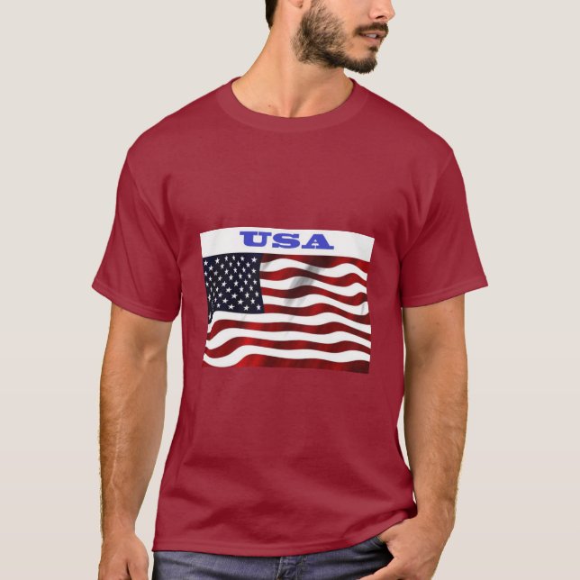 T-shirt Drapeau américain (Devant)