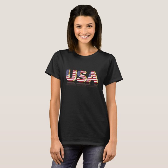 T-shirt Drapeau américain (Devant entier)