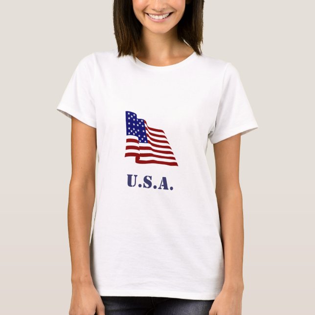 T-shirt Drapeau américain (Devant)