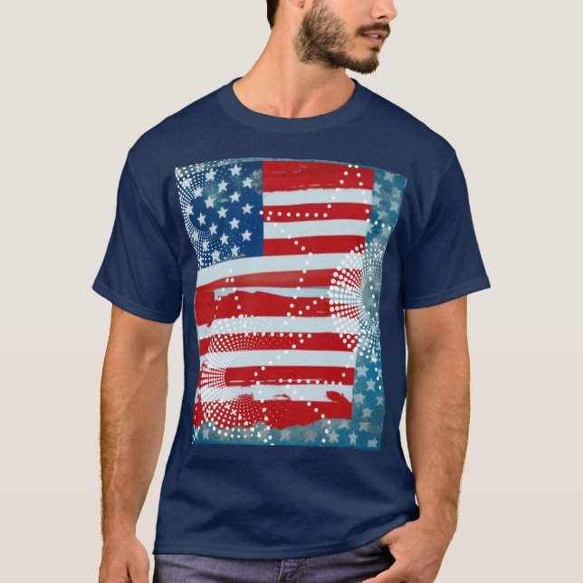 T-shirt Drapeau américain (Devant)