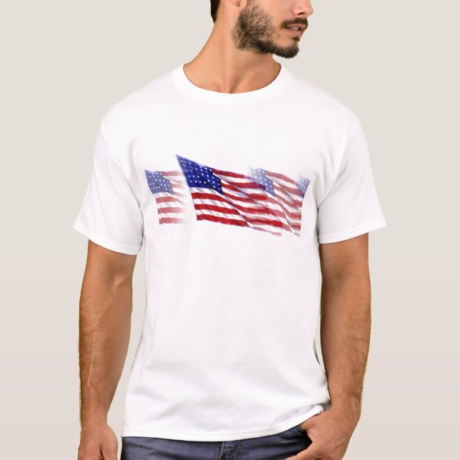 T-shirt Drapeau américain (Devant)