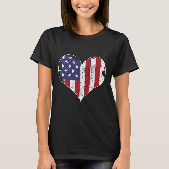 T-shirt Drapeau américain  (Devant)