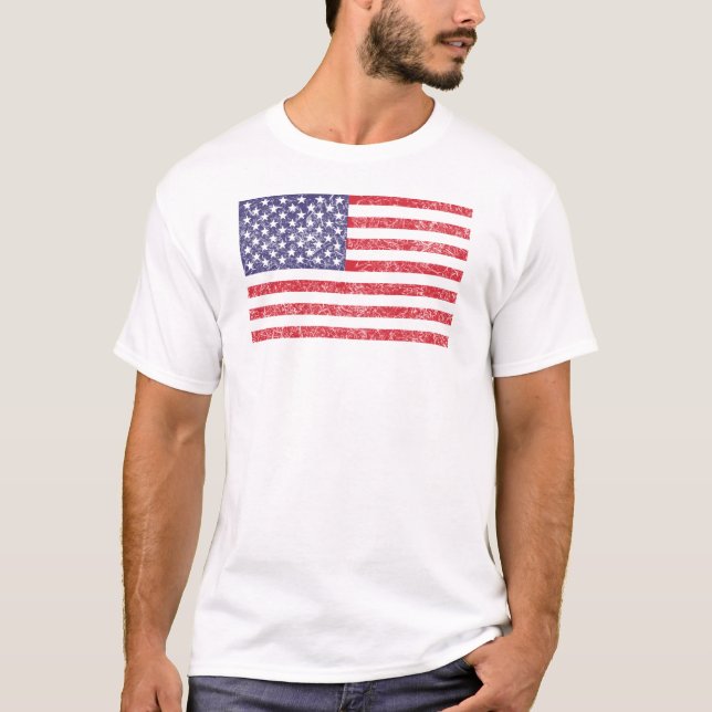 T-shirt drapeau américain (Devant)