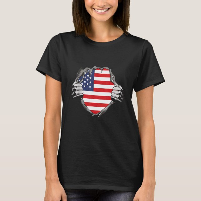 T-shirt Drapeau américain (Devant)