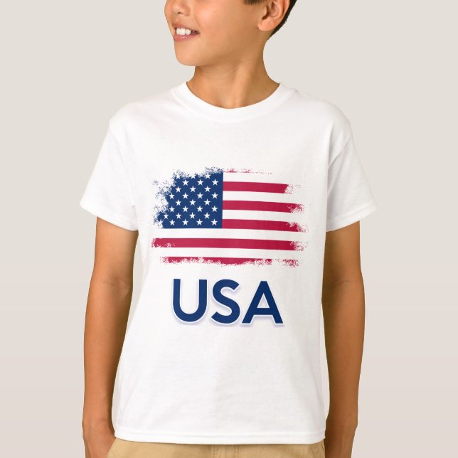 T-shirt Drapeau américain (Devant)