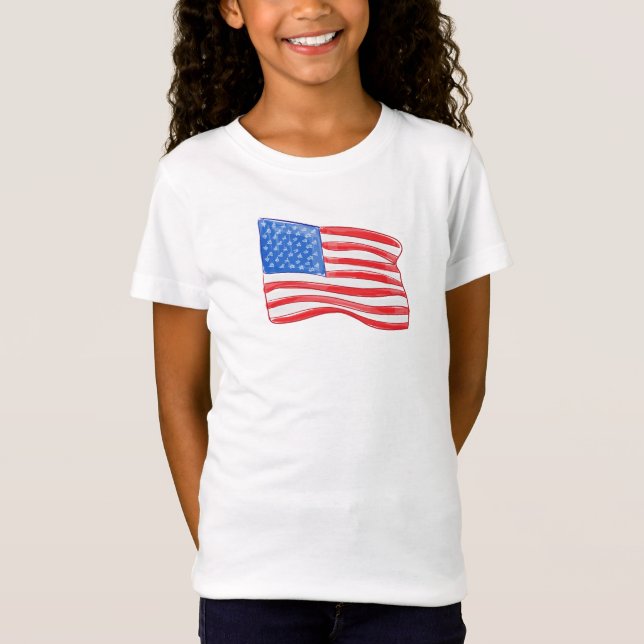 T-Shirt Drapeau américain (Devant)