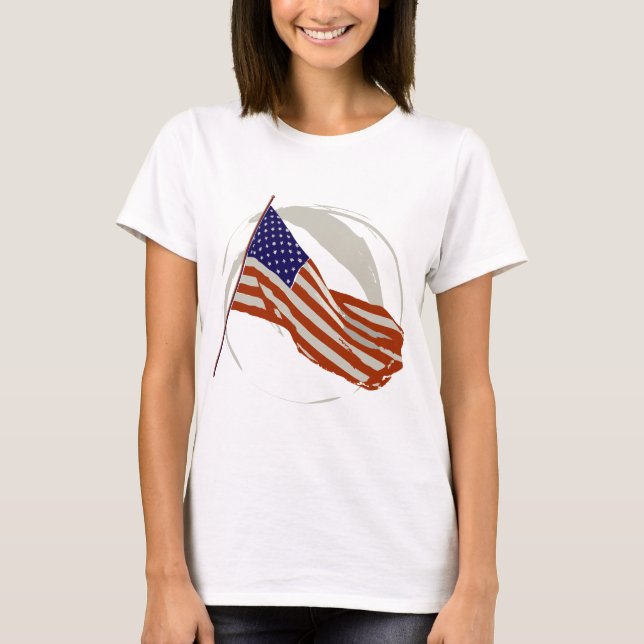 T-shirt drapeau américain (Devant)
