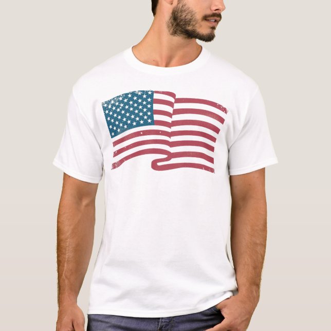 T-shirt drapeau américain (Devant)