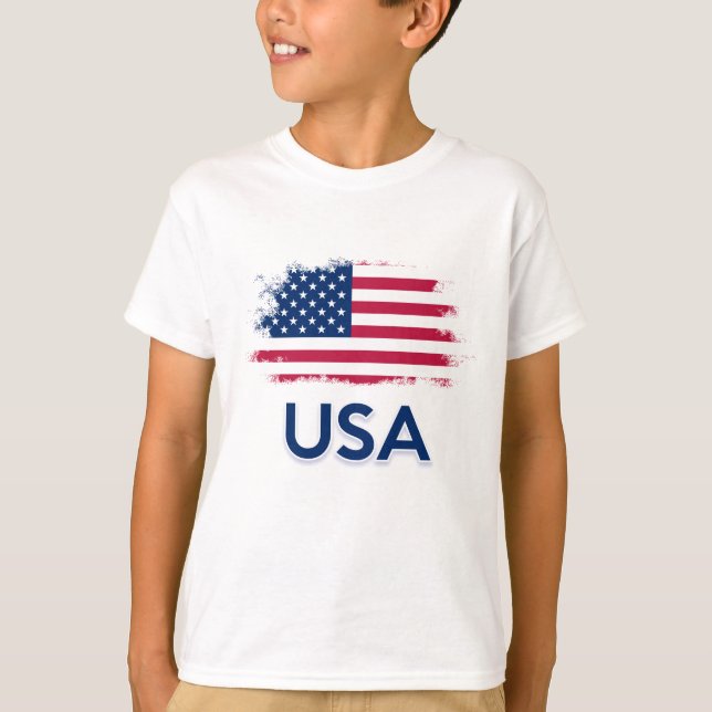 T-shirt Drapeau américain (Devant)