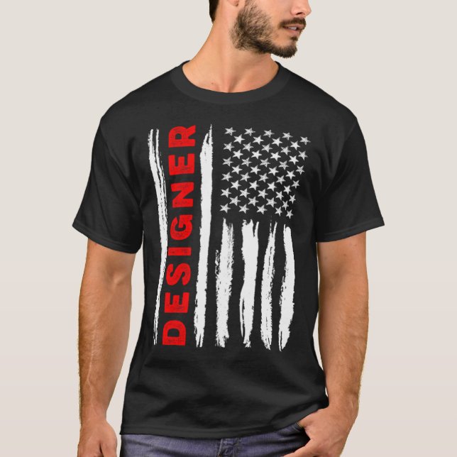 T-shirt Drapeau américain (Devant)