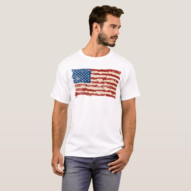 T-shirt Drapeau américain (Devant entier)