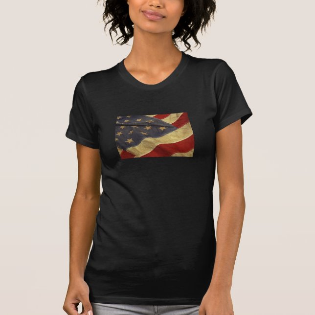 T-shirt Drapeau américain (Devant)