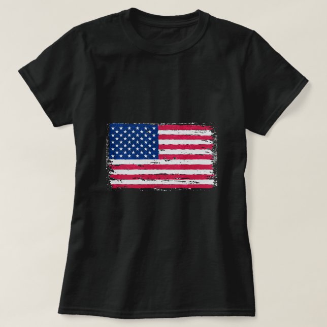 T-shirt Drapeau américain (Design devant)